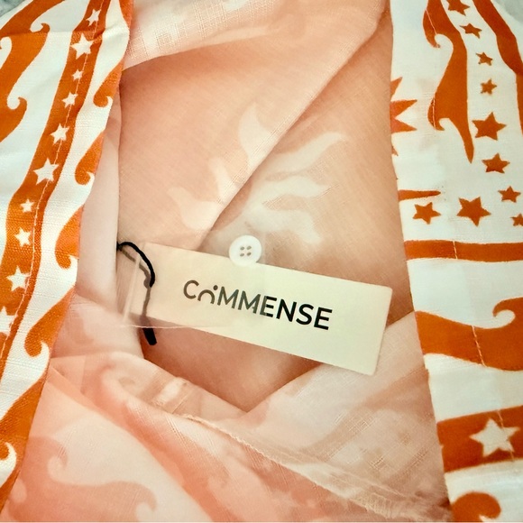 Commense Orange Patterned Oversized Women's Romper - Picture 6 of 6